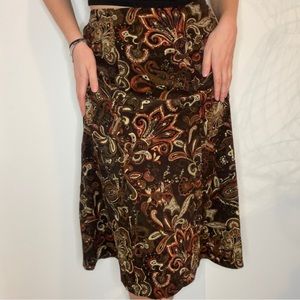 Colorful paisley maxi skirt